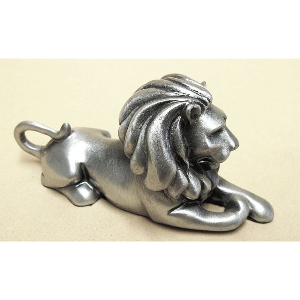Lion Lying Pewter Sculpture
