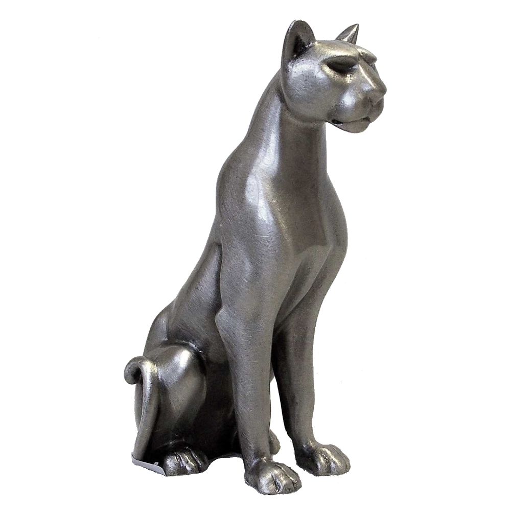 Lioness sitting Pewter Sculpture