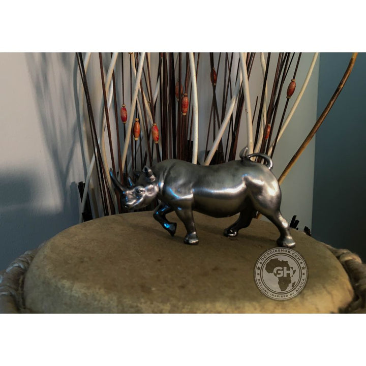 Rhino Pewter Sculpture