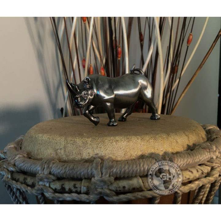 Rhino Pewter Sculpture