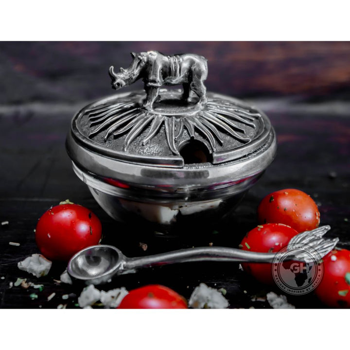 Rhino Lid Bowl And Spoon - Earthangel