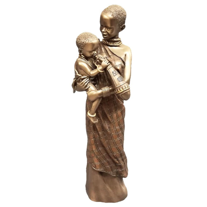 Amwisha African Figurine Bronze Sculpture