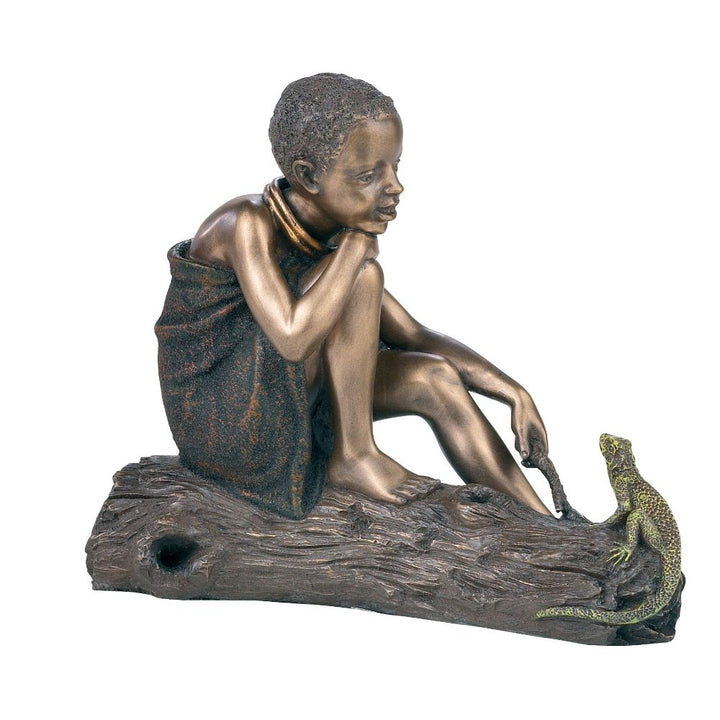 Fuma African Figurine Bronze Sculpture