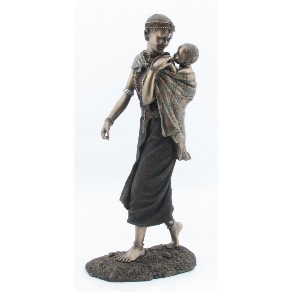 Kucha African Figurine Bronze Sculpture