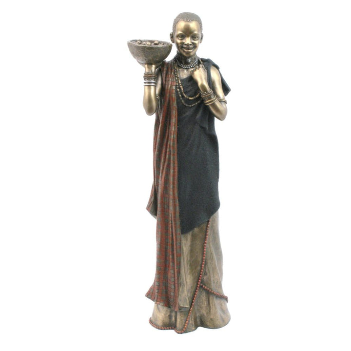 Kusanya African Figurine Bronze Sculpture