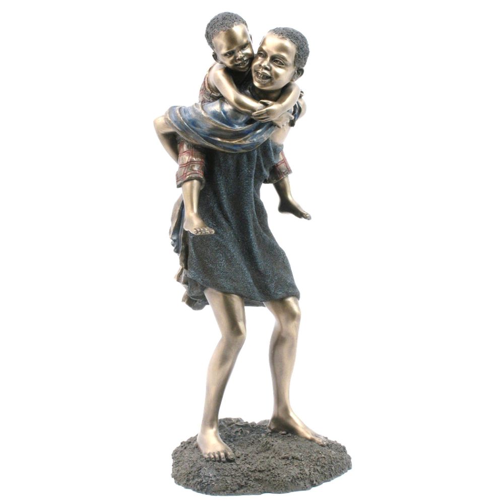 Kwachu African Figurine Bronze Sculpture