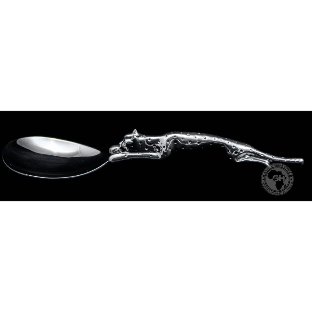 Serving Spoon Small Short (185mm) - Cheetah Africa Collection - Diana Carmichael