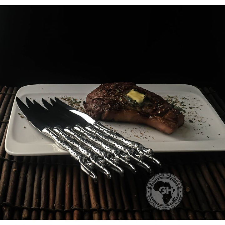 Steak Knife Set of 6 - Cheetah Africa Collection - Diana Carmichael