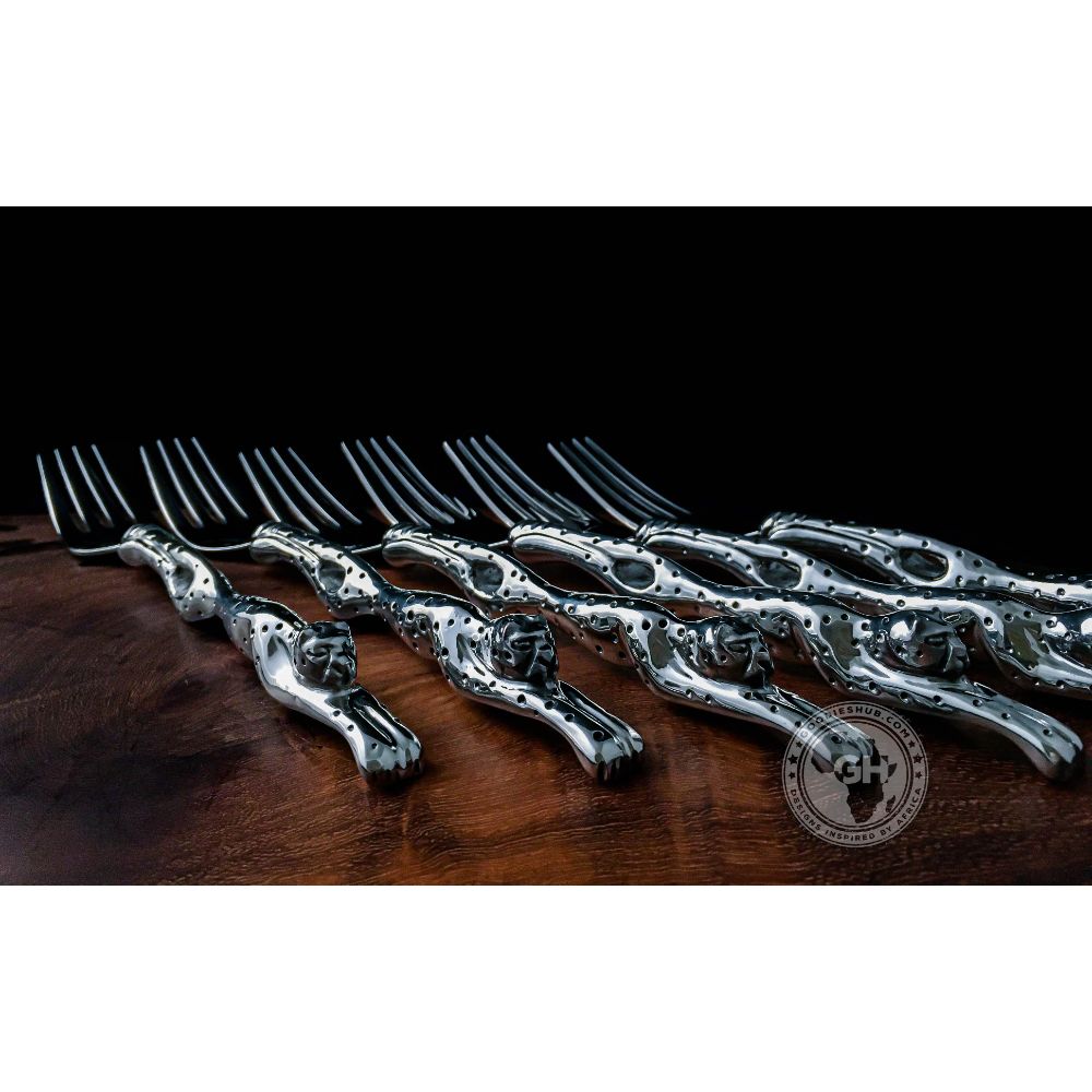 Table Fork Set of 6 - Cheetah Africa Collection - Diana Carmichael