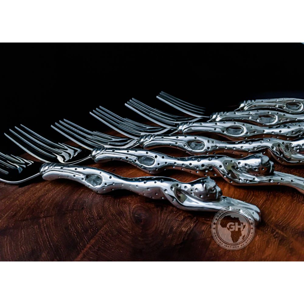 Table Fork Set of 6 - Cheetah Africa Collection - Diana Carmichael