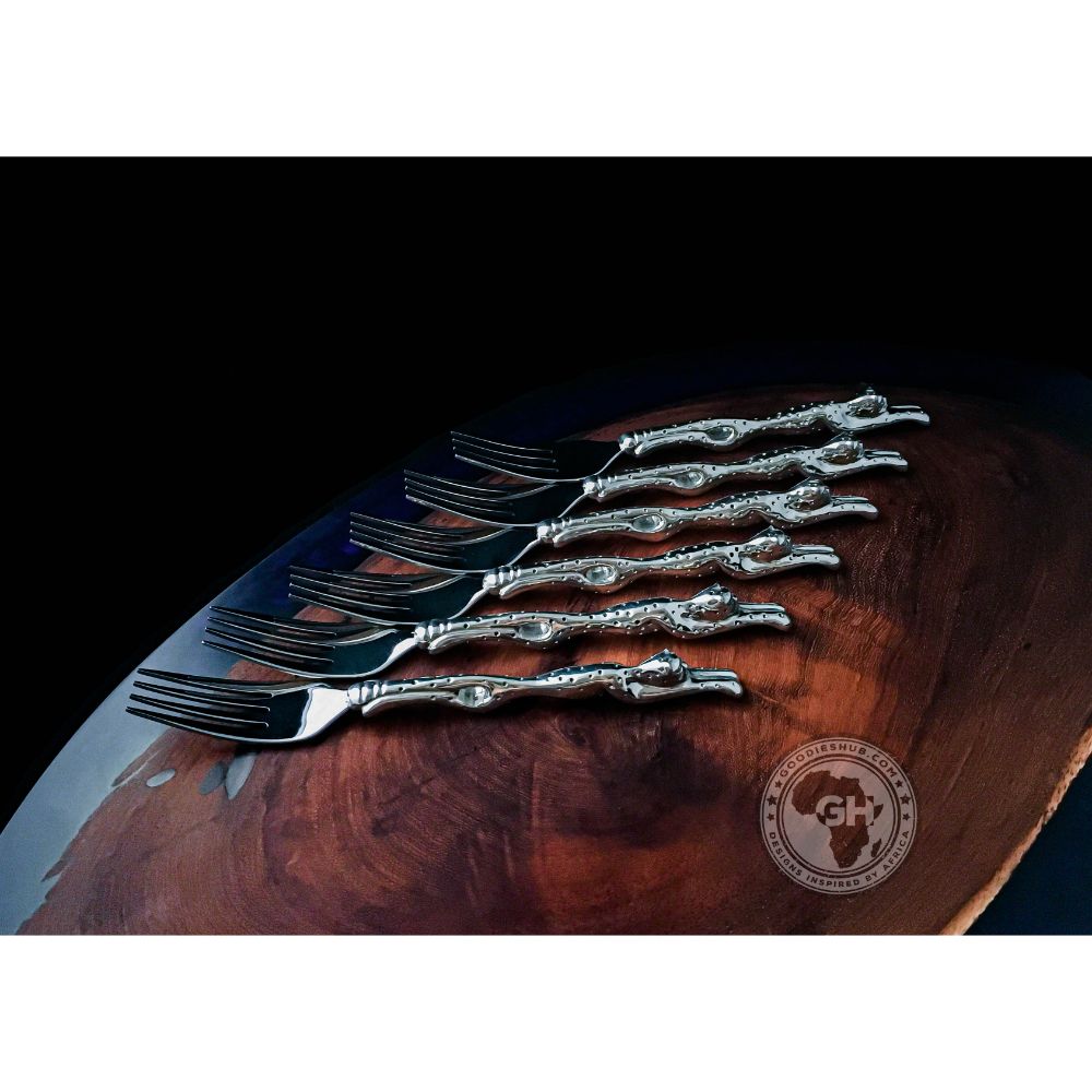 Table Fork Set of 6 - Cheetah Africa Collection - Diana Carmichael