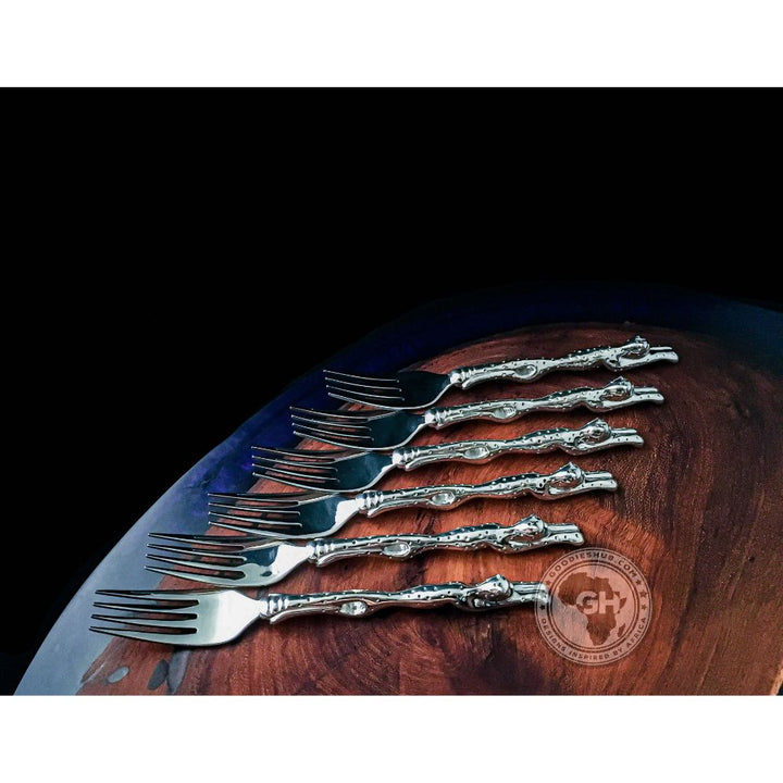 Table Fork Set of 6 - Cheetah Africa Collection - Diana Carmichael