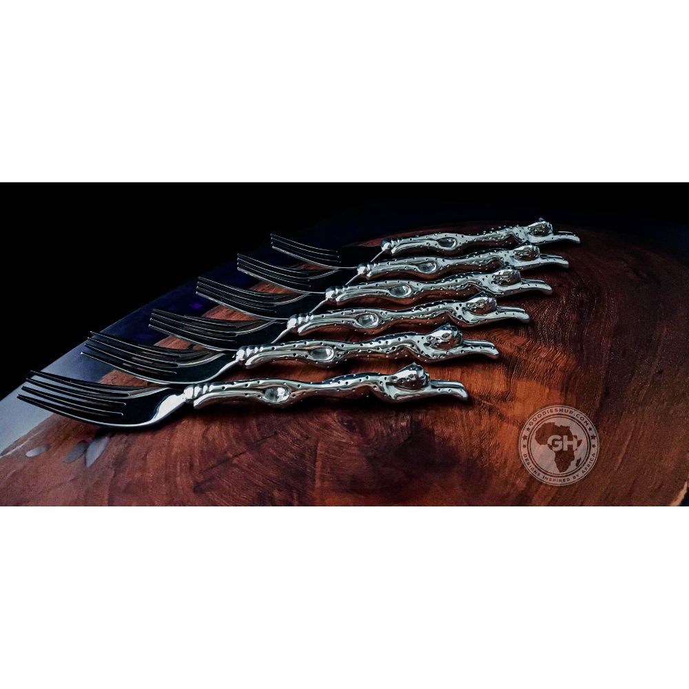 Table Fork Set of 6 - Cheetah Africa Collection - Diana Carmichael