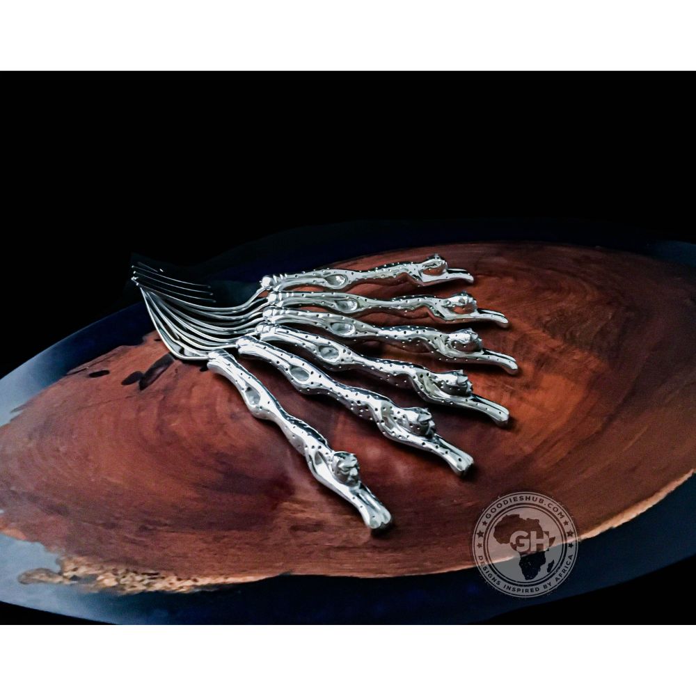 Table Fork Set of 6 - Cheetah Africa Collection - Diana Carmichael