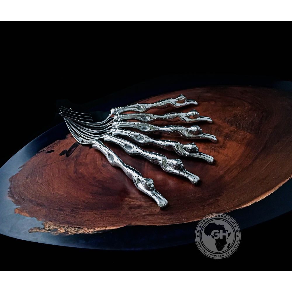 Table Fork Set of 6 - Cheetah Africa Collection - Diana Carmichael