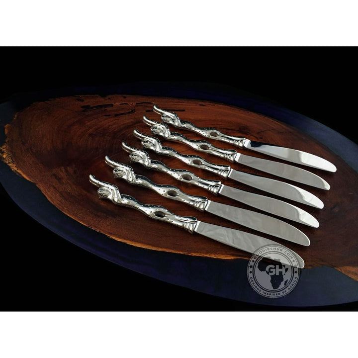 Table knife Set of 6 - Cheetah Africa Collection - Diana Carmichael