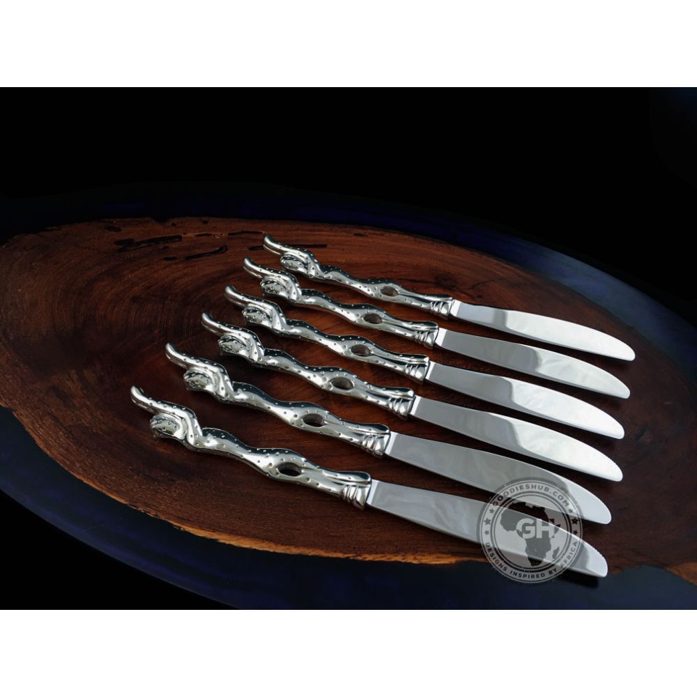 Table knife Set of 6 - Cheetah Africa Collection - Diana Carmichael
