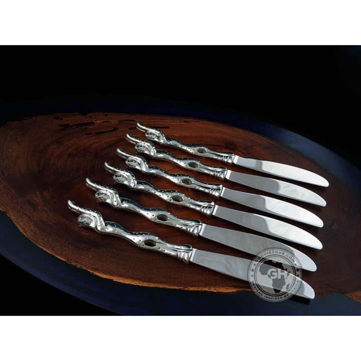 Table knife Set of 6 - Cheetah Africa Collection - Diana Carmichael