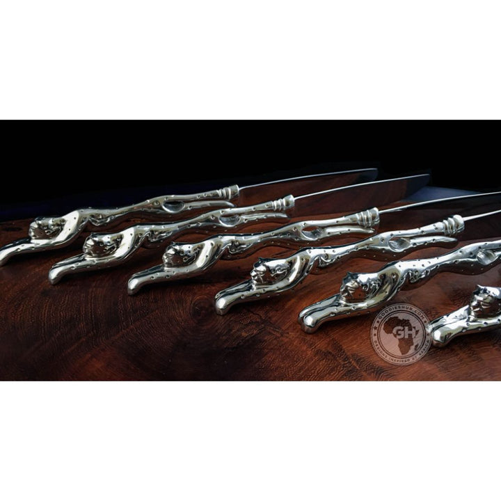 Table knife Set of 6 - Cheetah Africa Collection - Diana Carmichael