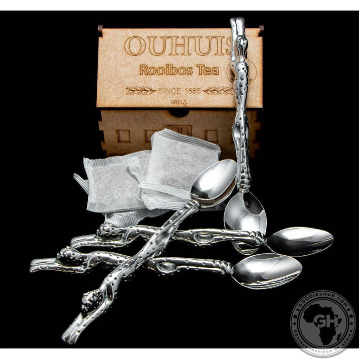 Teaspoon 187mm Set of 6 - Cheetah Africa Collection - Diana Carmichael