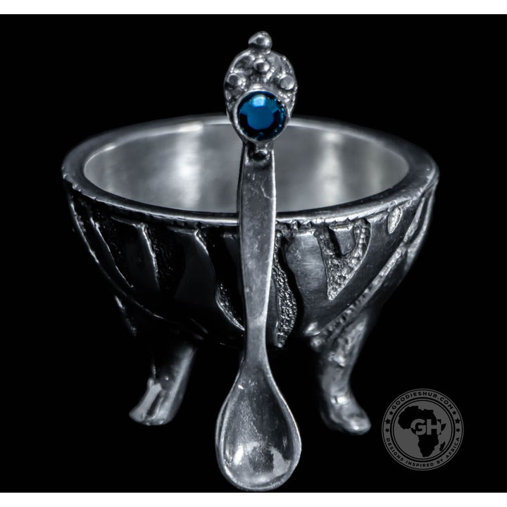 Zebra 3 Legged Pot &amp; Spoon - Earthangel