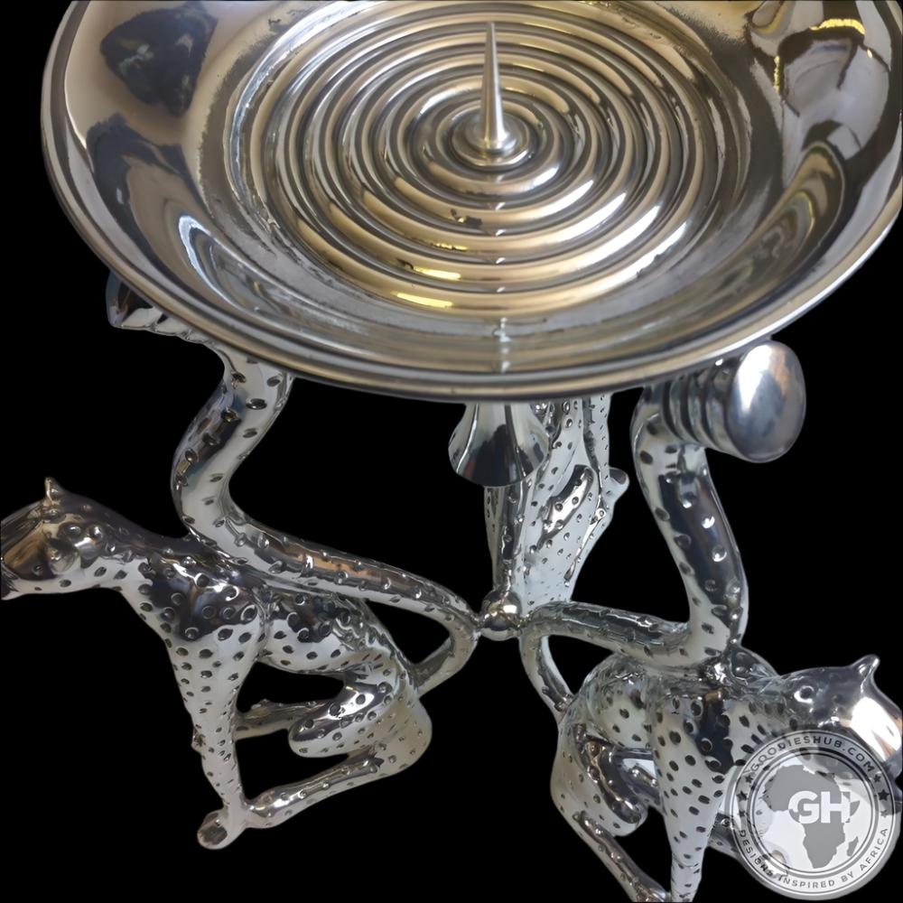 Candle Holder 27cm 3 Cheetah - Cheetah Africa Collection - Diana Carmichael-GoodiesHub