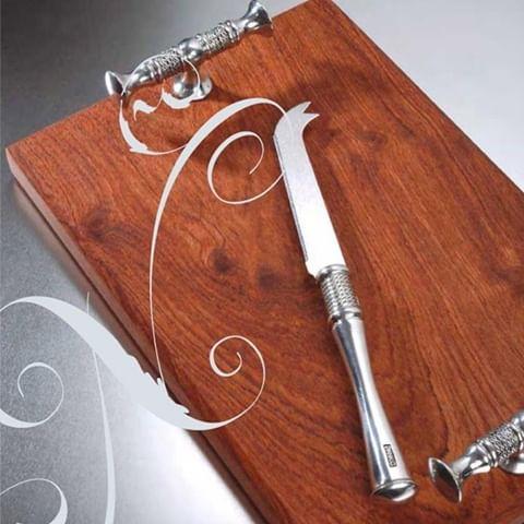 Cheese Board Large & Cheese Knife Large Set - Noblesse Collection - Diana Carmichael-GoodiesHub