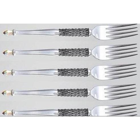 Dessert Fork Crystal (Set Of 6) & Pouch - Crystal d'Afrique Collection - Diana Carmichael-GoodiesHub