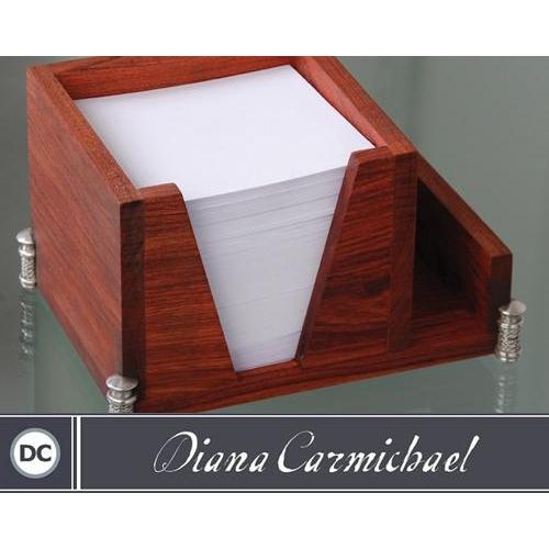 Memo Cube 10x10cm With Paper Refill & Business Card Holder - Noblesse Collection - Diana Carmichael-GoodiesHub