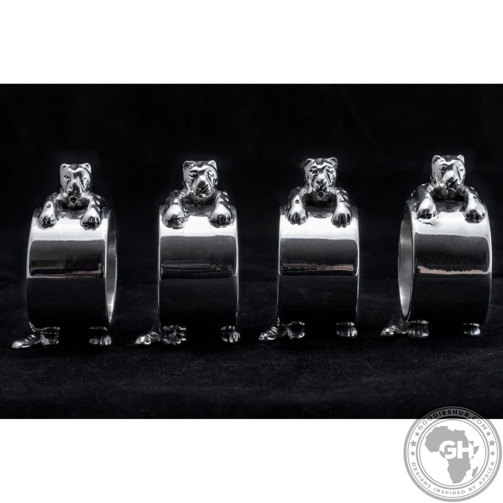 Napkin Ring Cheetah (Set of 4) - Cheetah Africa Collection - Diana Carmichael-GoodiesHub