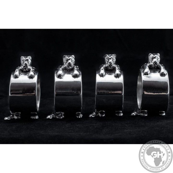 Napkin Ring Cheetah (Set of 4) - Cheetah Africa Collection - Diana Carmichael-GoodiesHub
