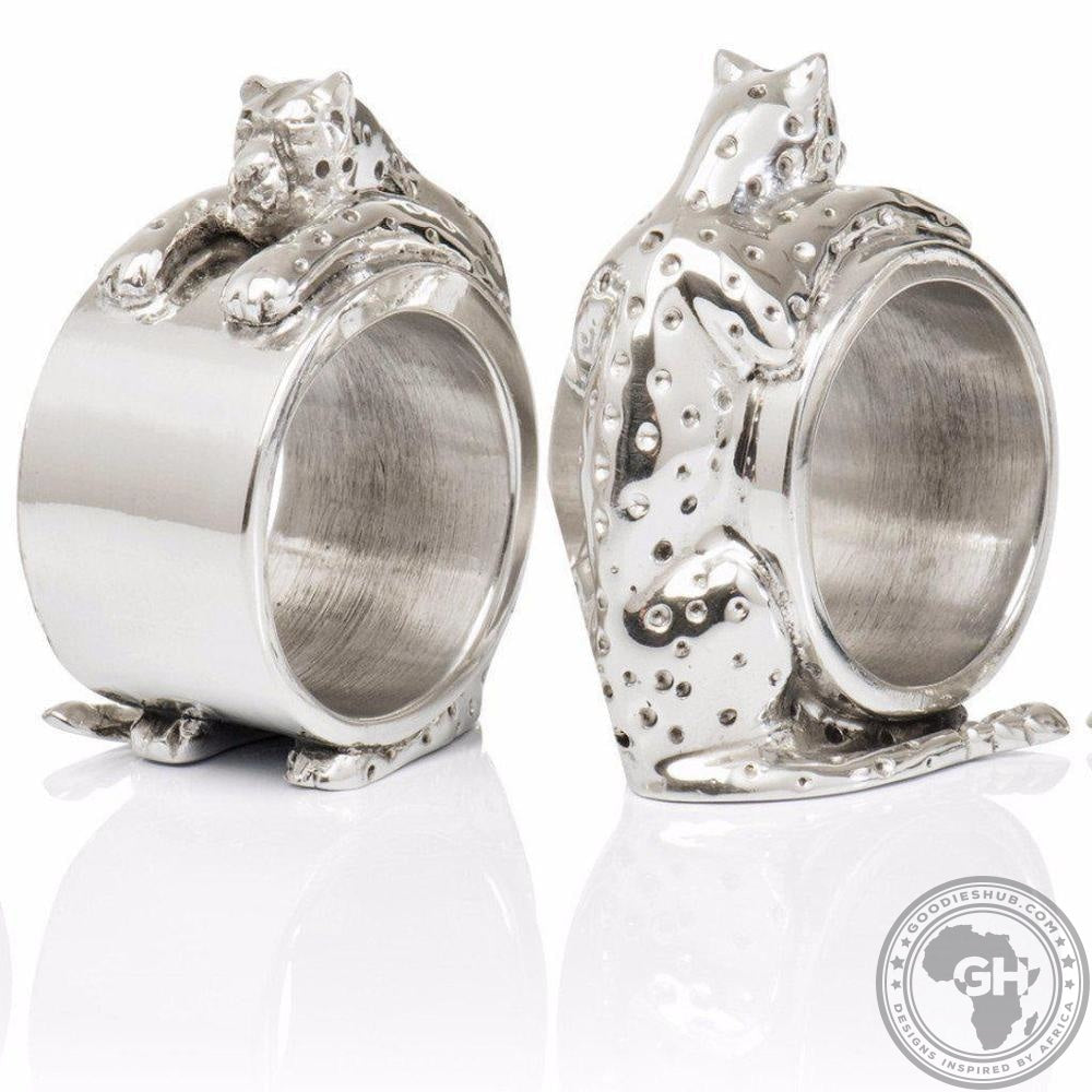 Napkin Ring Cheetah (Set of 4) - Cheetah Africa Collection - Diana Carmichael-GoodiesHub