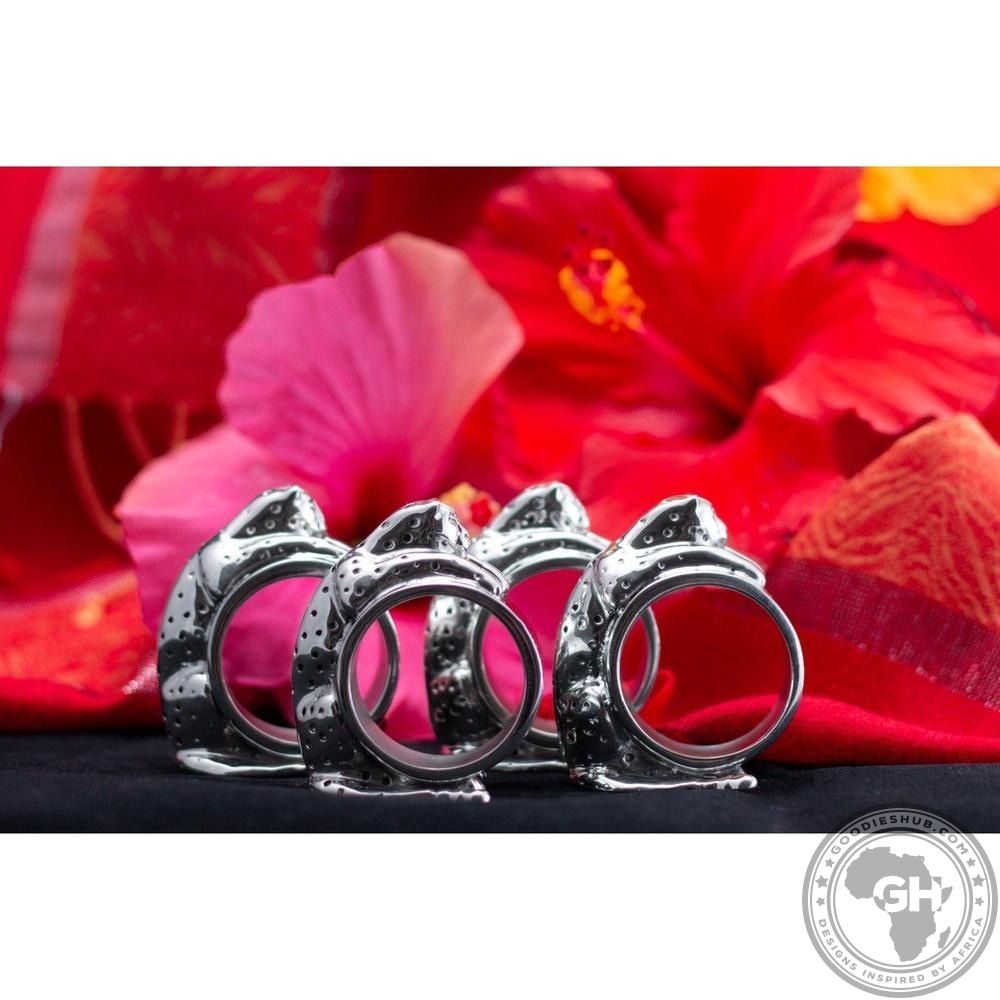 Napkin Ring Cheetah (Set of 4) - Cheetah Africa Collection - Diana Carmichael-GoodiesHub