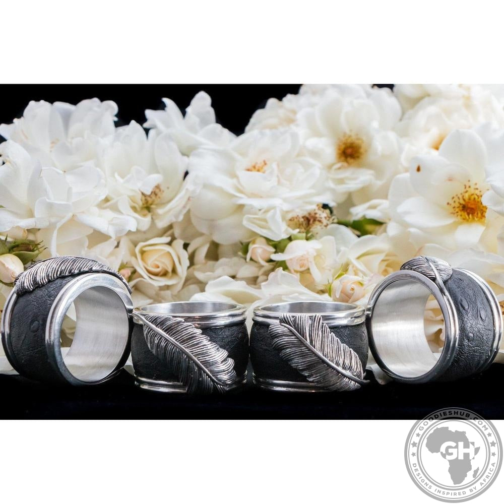 Napkin Ring Ebony (Set Of 4) - Usiba Lwe Nyoni Collection - Diana Carmichael-GoodiesHub