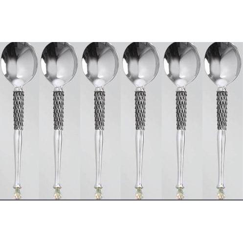 Soup Spoon Crystal (Set Of 6) & Pouch - Crystal D' Afrique Collection-GoodiesHub