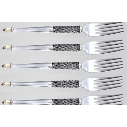 Table Fork Crystal (Set Of 6) & Pouch - Crystal D' Afrique Collection - Diana Carmichael-GoodiesHub